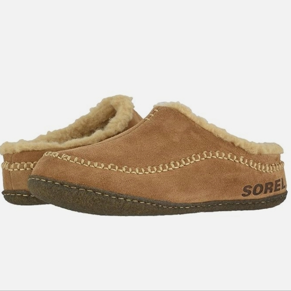 Sorel Mens Falcone Ridge II Leather Slip on slippers shoes sz 8